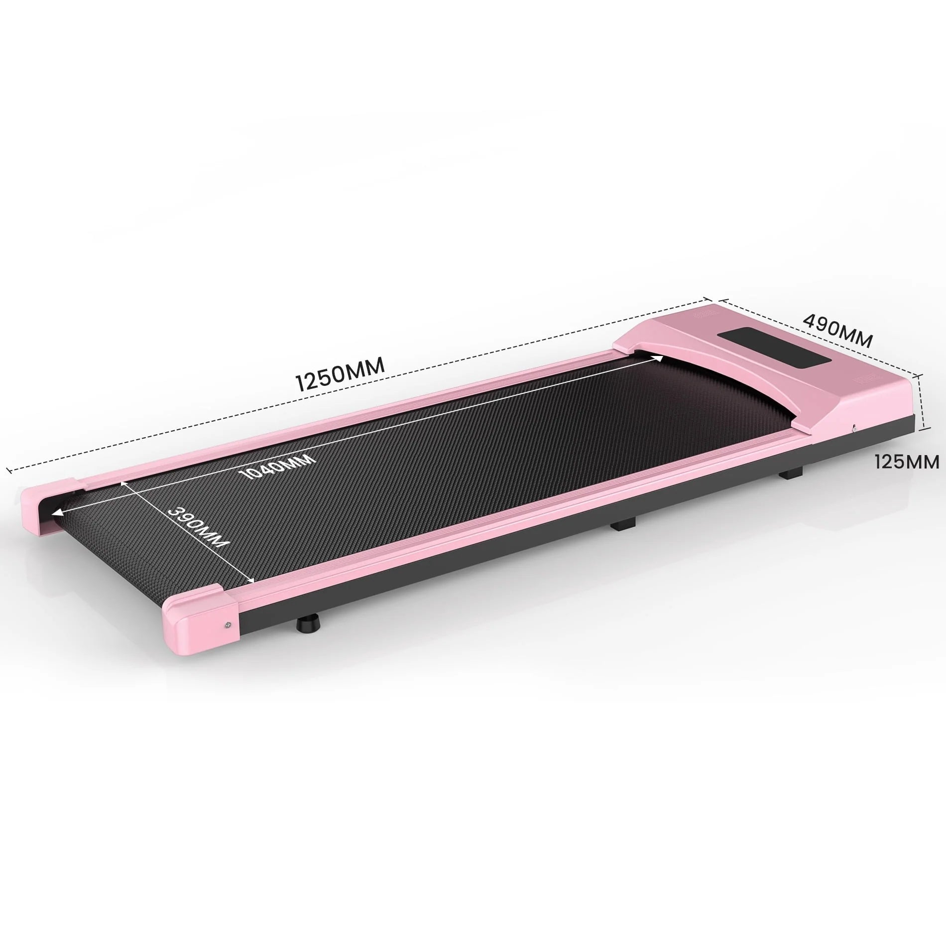 Tikmboex 2.5HP Under Desk Treadmill with LED Display Wireless Remote Control38.5" x 15" Quiet & Compact Walking Pad for Home Office, Pink