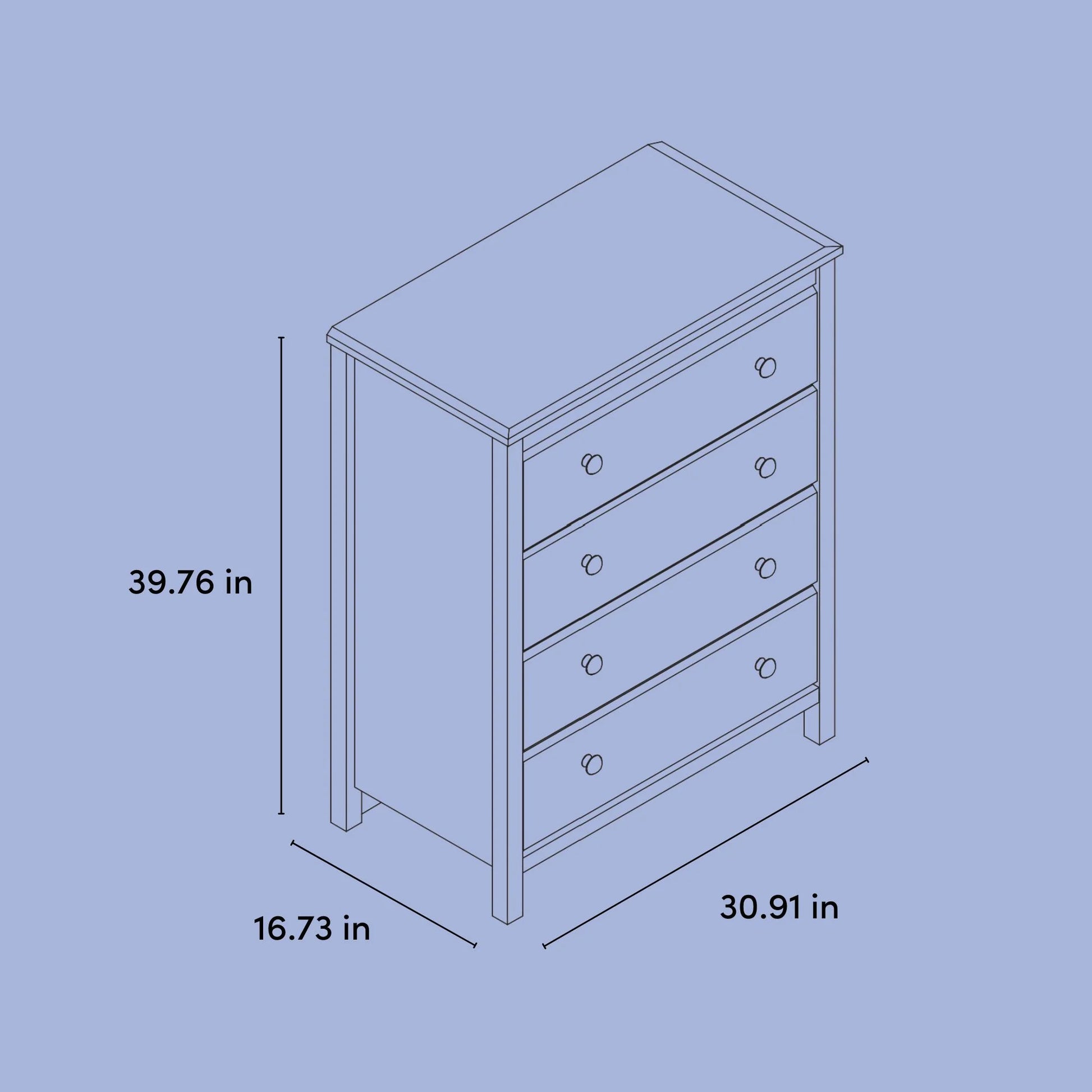Storkcraft Alpine 4 Drawer Nursery Dresser, White