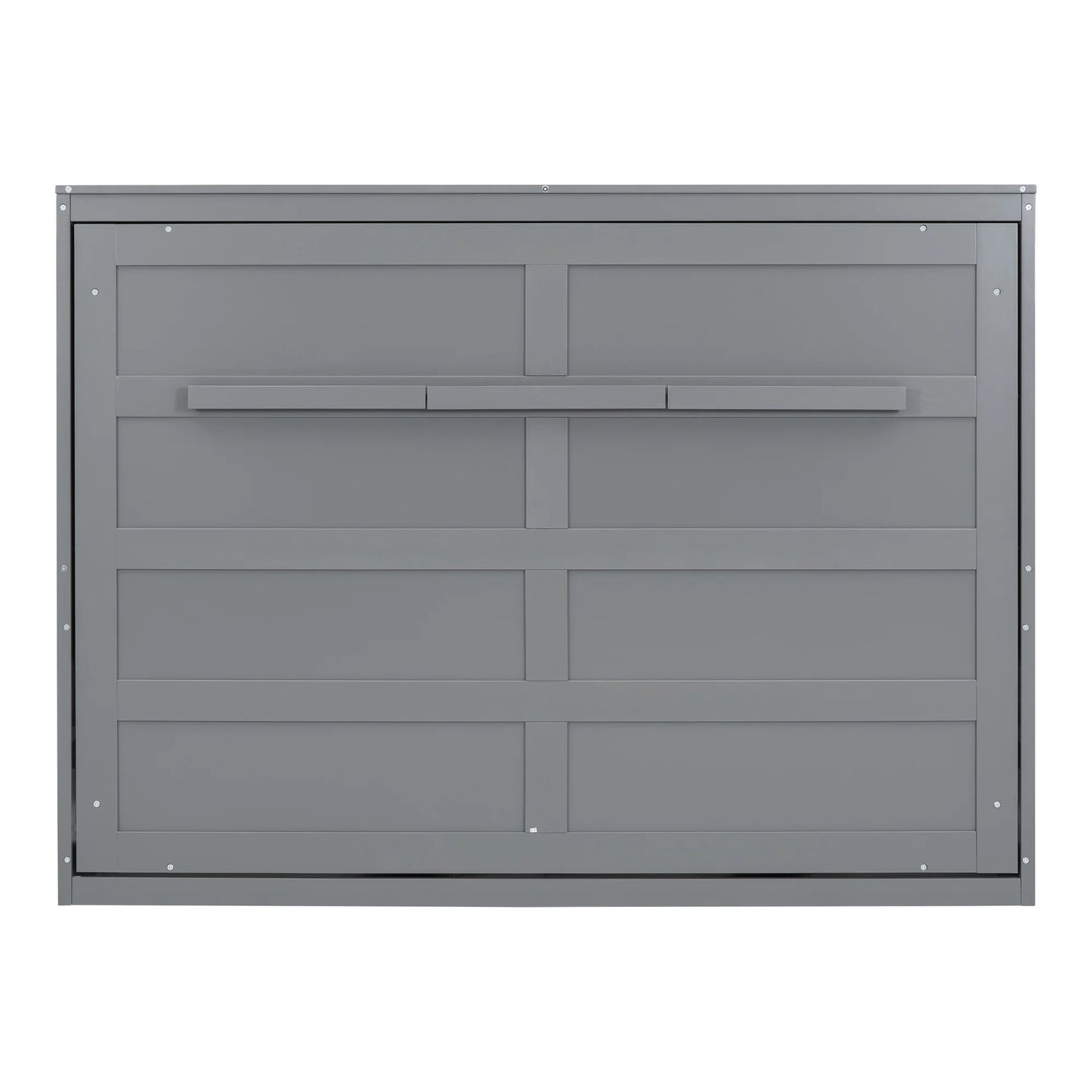 Harper & Bright Designs Full Size Murphy Bed Space-Saving Foldable Wooden Wall Bed with a Shelf for Guest Room Home Office, Gray