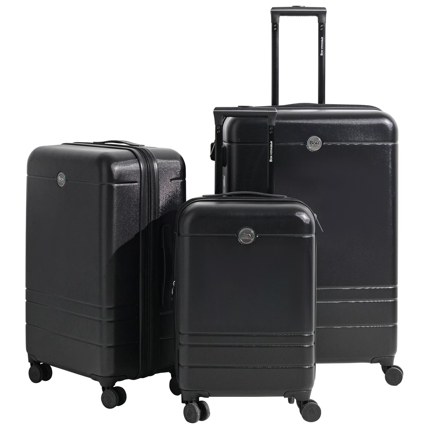 Bon Voyage Aero Collection 3-Piece Luggage Set (Black, 20", 24", 28")