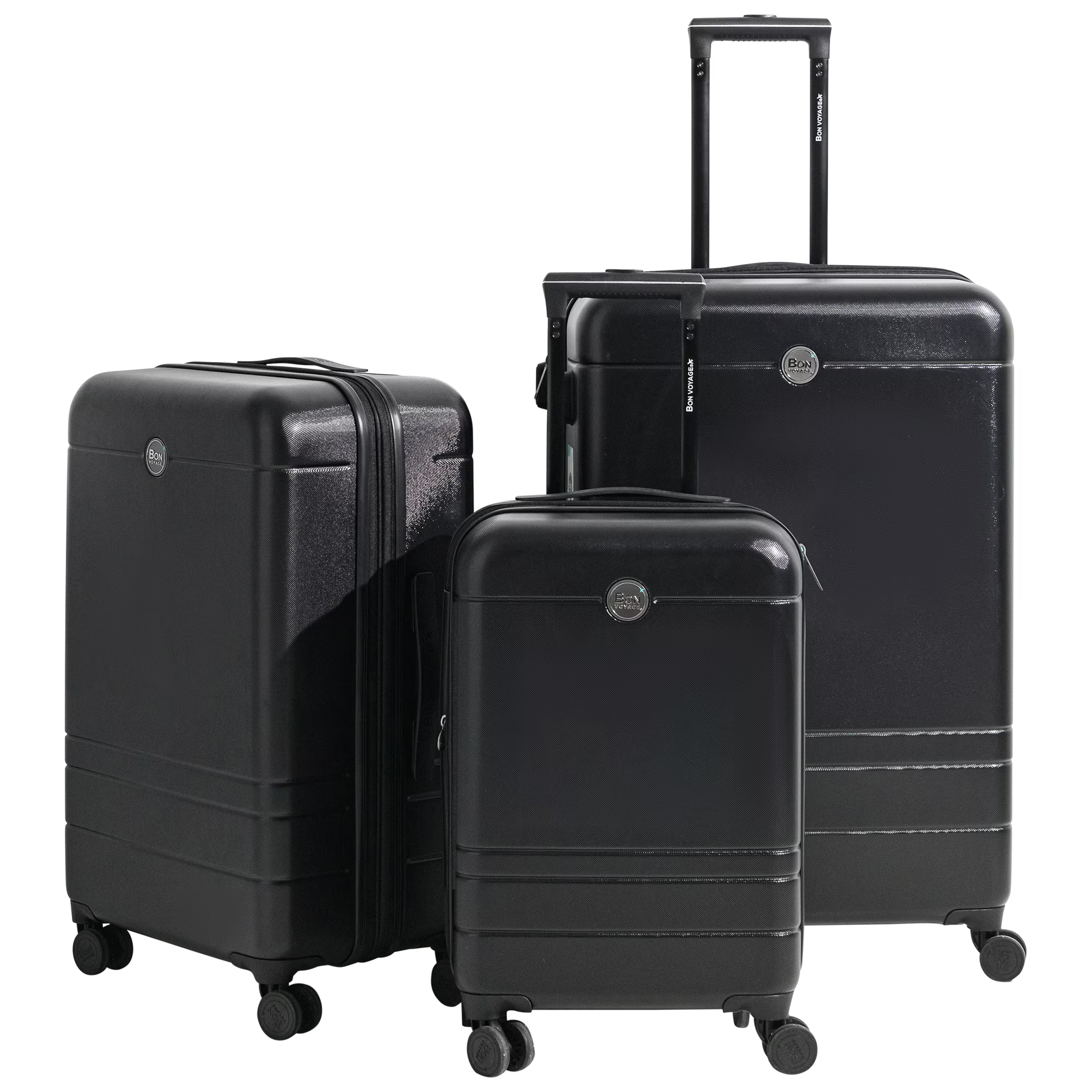 Bon Voyage Aero Collection 3-Piece Luggage Set (Black, 20", 24", 28")