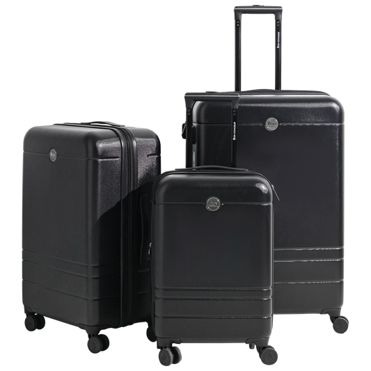Bon Voyage Aero Collection 3-Piece Luggage Set (Black, 20", 24", 28")