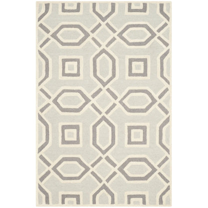 SAFAVIEH Cambridge Judith Geometric Wool Area Rug, Grey/Ivory, 8' x 10'