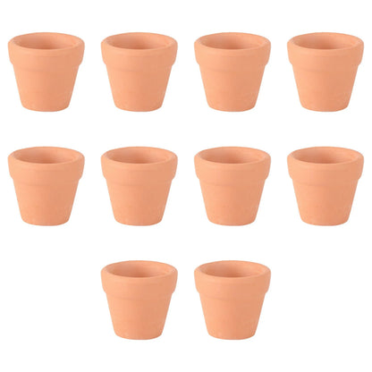12Pcs 3x3cm Small Mini Terracotta Pot Clay Ceramic Pottery Planter Cactus Flower Pots Succulent Nursery Pots Great for Plants Cr