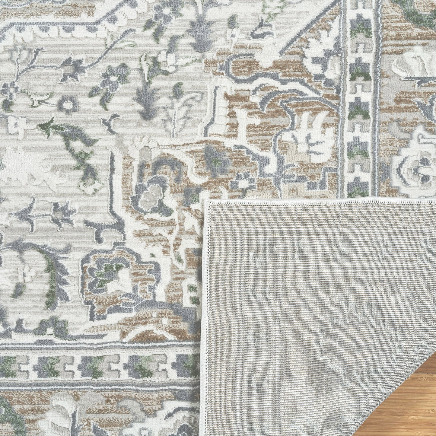 Sasha Area Rug, Adryan Beige Green, 7'10' x 10'