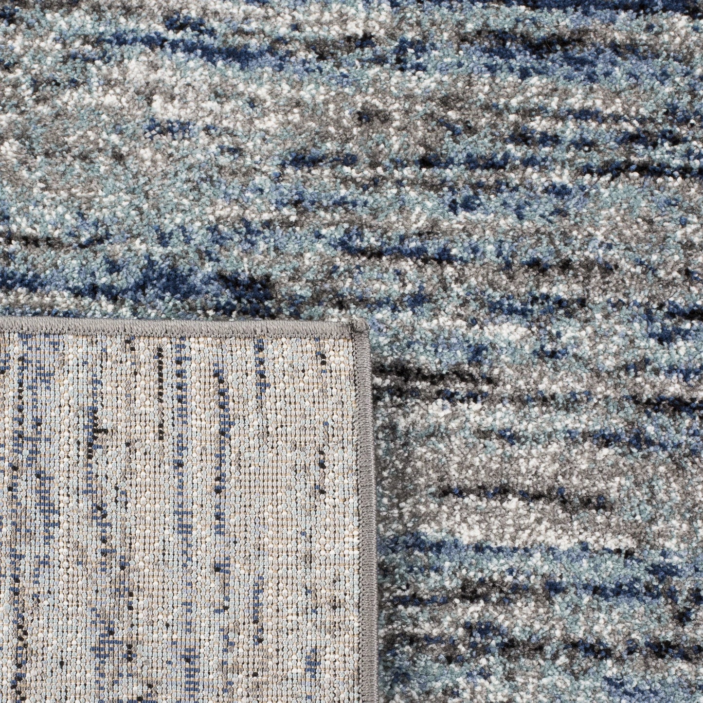SAFAVIEH Galaxy Candelario Abstract Area Rug, Blue/Grey, 5'3" x 7'6"