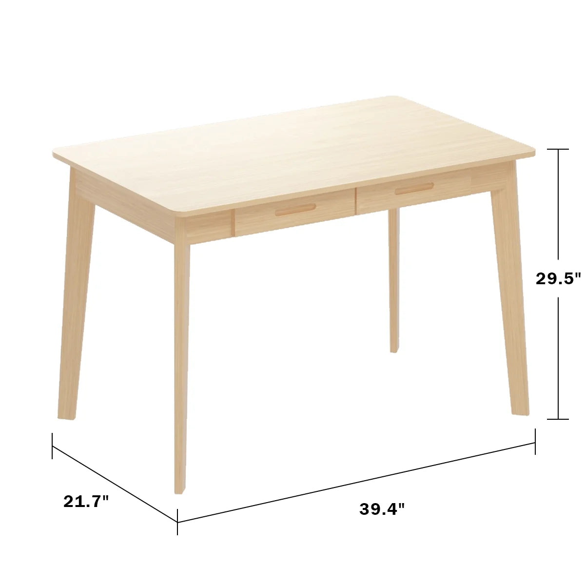 MONSLIPA Industrial Modern Wooden Desk with Storage Drawers, Office Computer Desk and Home Office Desk with Sturdy Wood Legs, 47" Long (Black)