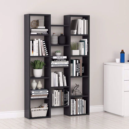 Tribesigns Modern Bookcase, 5-Shelf Storage Organizer Bookshelf with 14-Cube Display Book Shelf for Home Office, Living Room and Bedroom