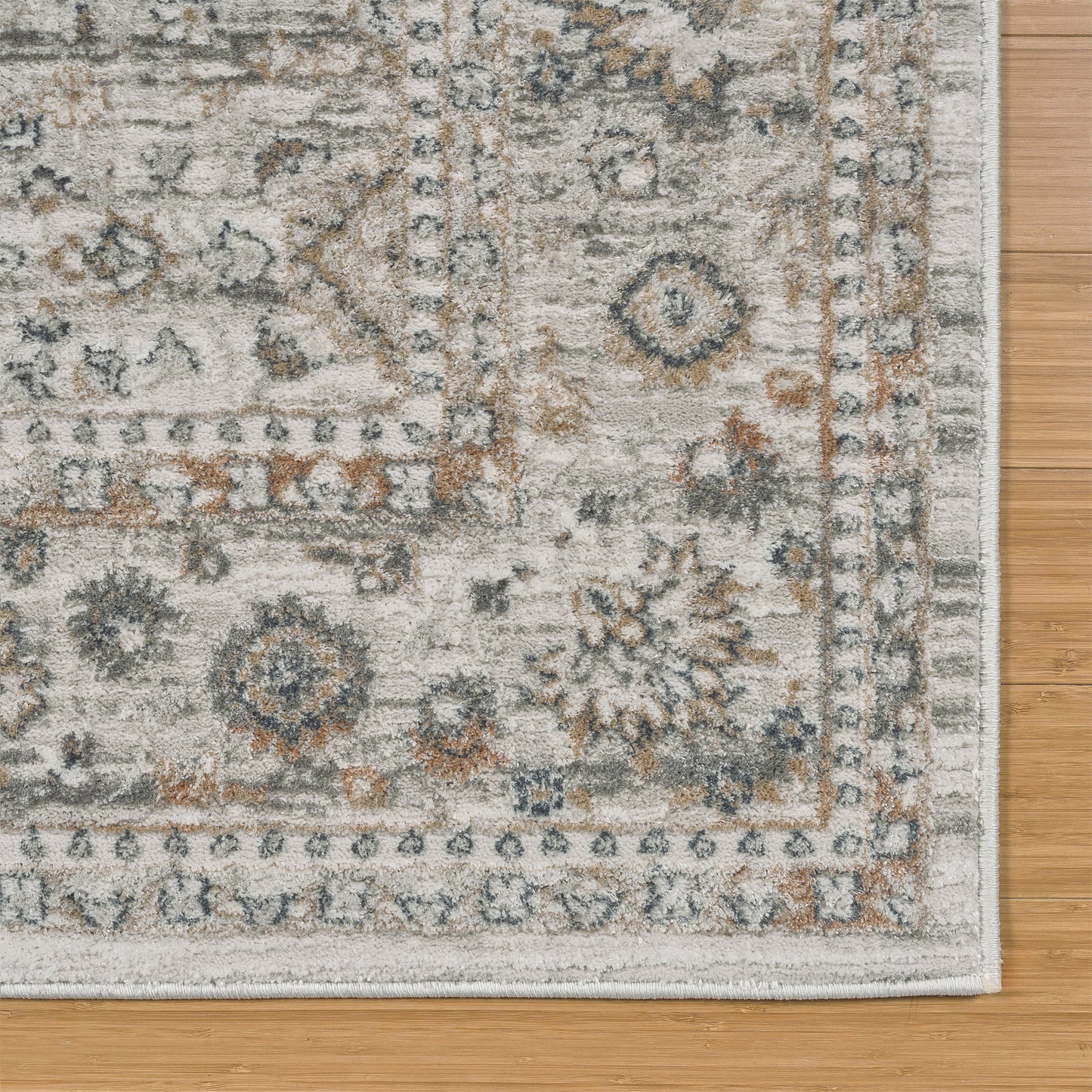 Divina Area Rug, Leona Gray, 7’10”x10’