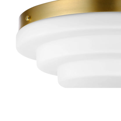 Globe Electric 91005474 Devo 2 Light 12" Wide Flush Mount Ceiling Fixture - Brass