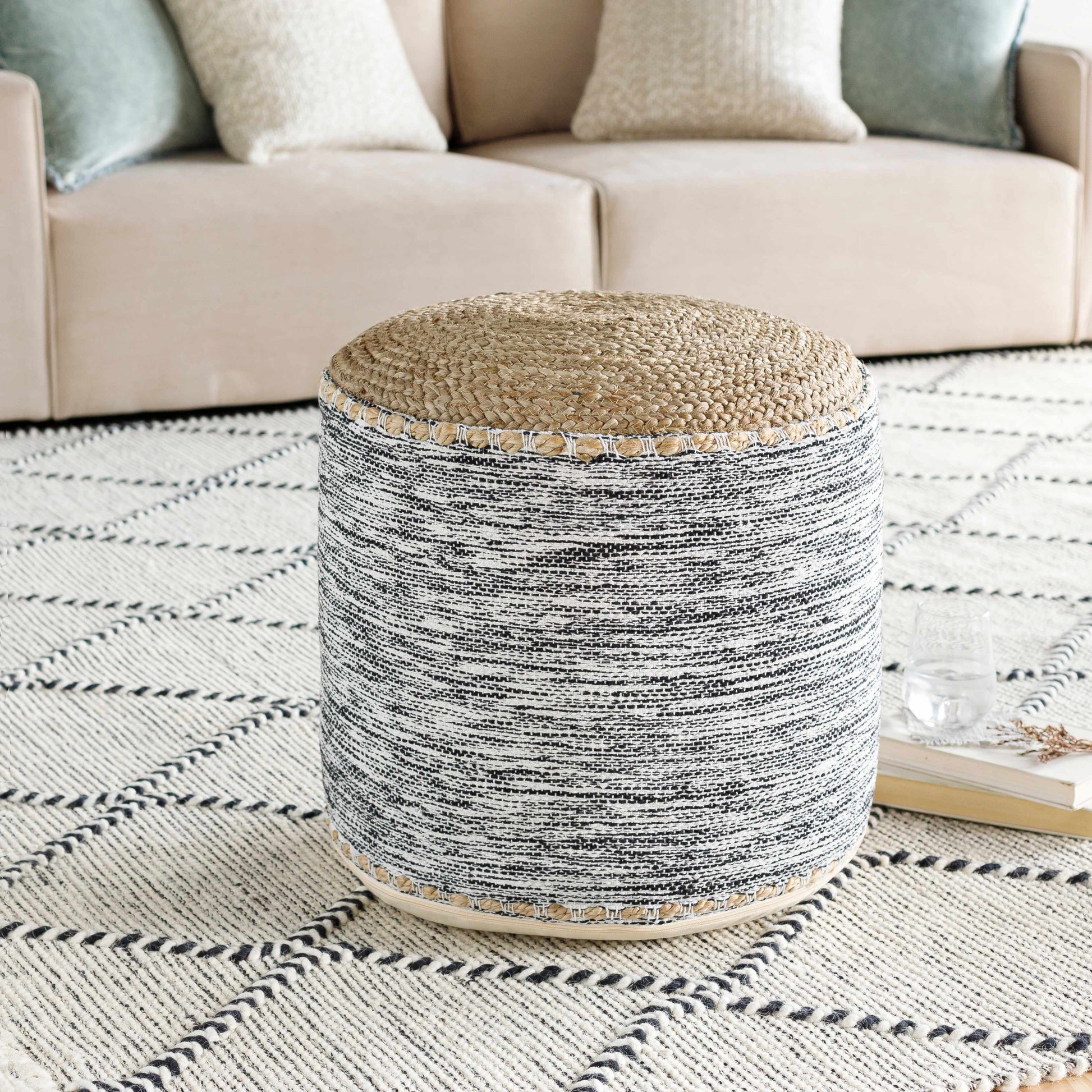 Hauteloom Lavenham 18" x 18" x 16" Pouf