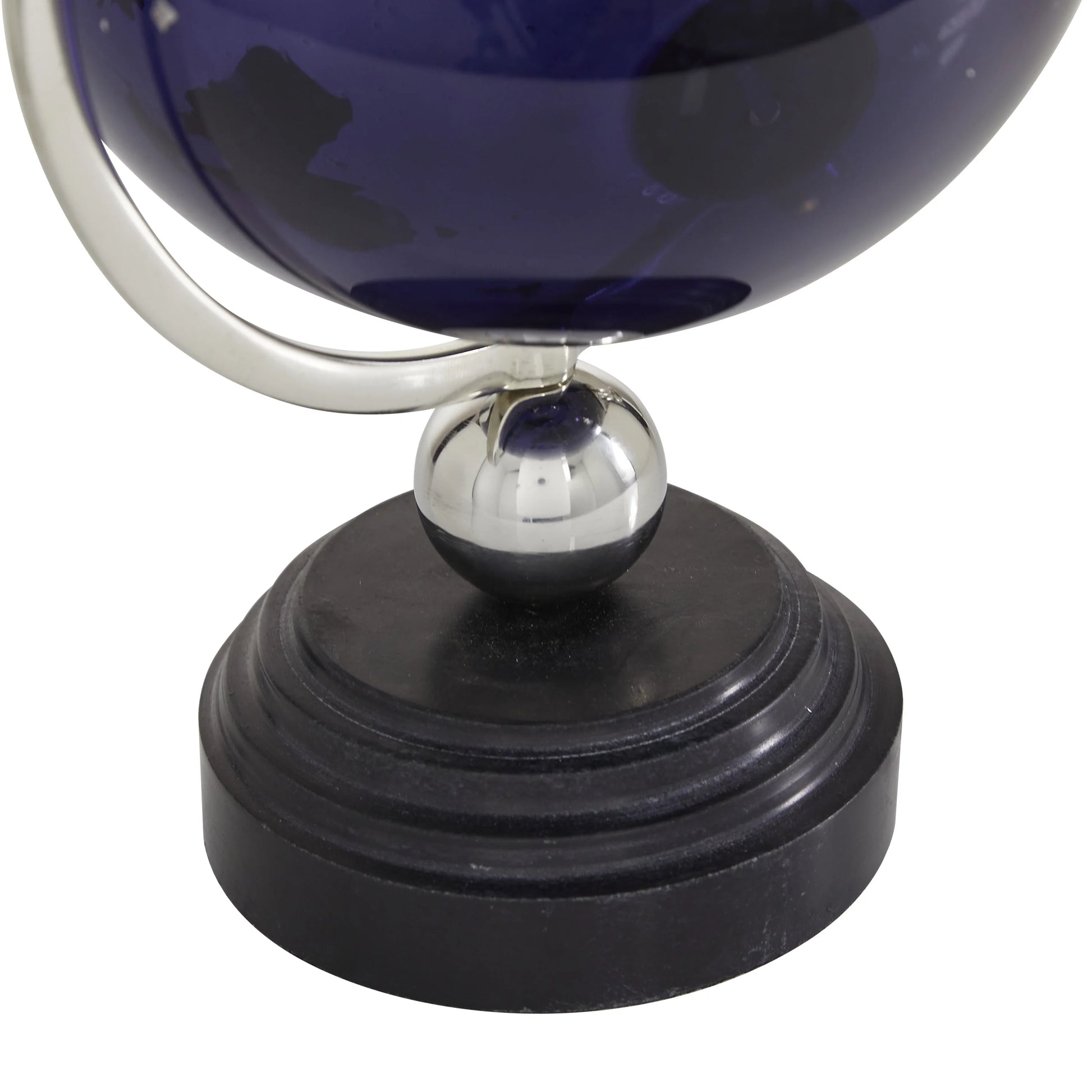 DecMode 8" Blue Globe with Silver Accents