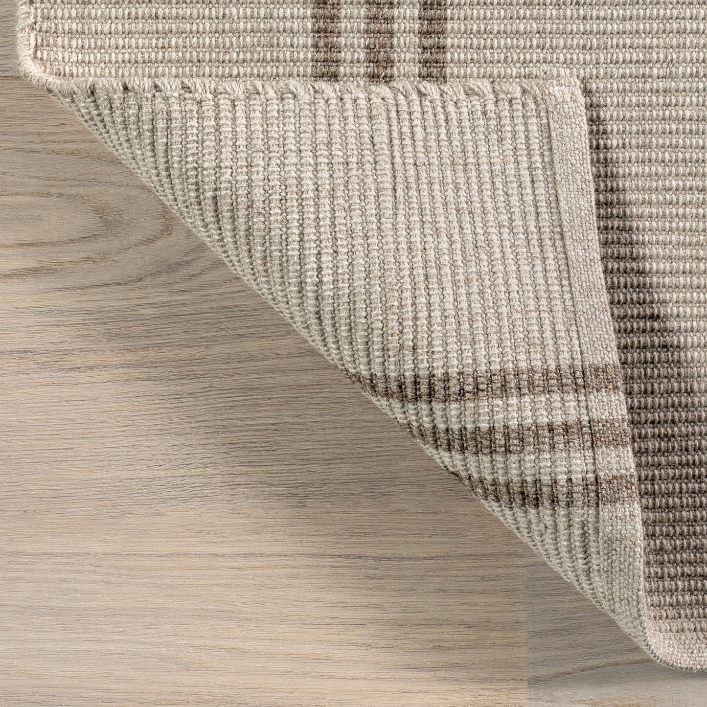 Rugs USA Hawthorn Striped Wool Area Rug, 4' x 6', Hawthorn Ivory