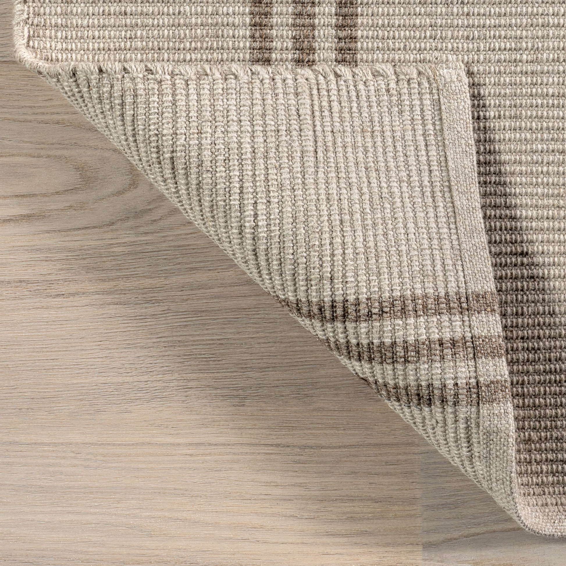 Rugs USA Hawthorn Striped Wool Area Rug, 4' x 6', Hawthorn Ivory