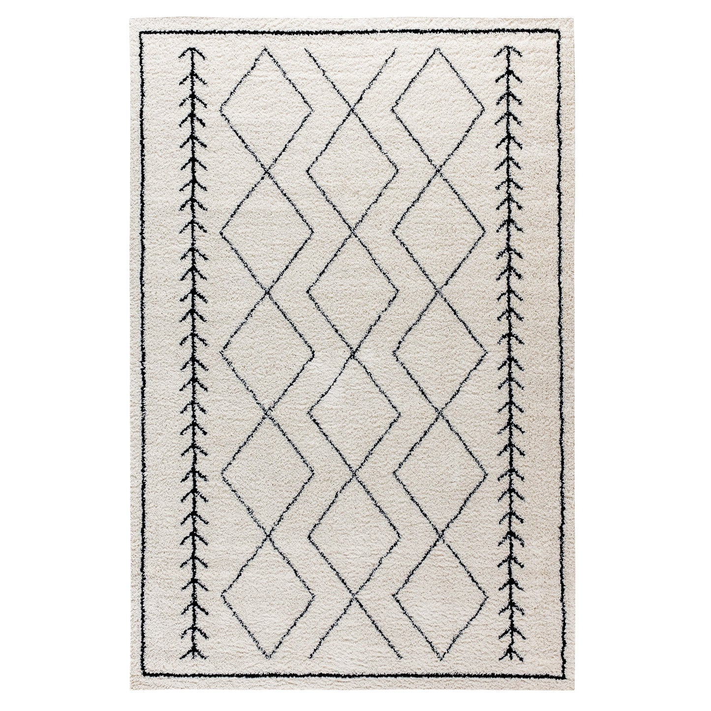 Flash Furniture Rectangular Bohemian Ivory Area Rug, 5' x 7'