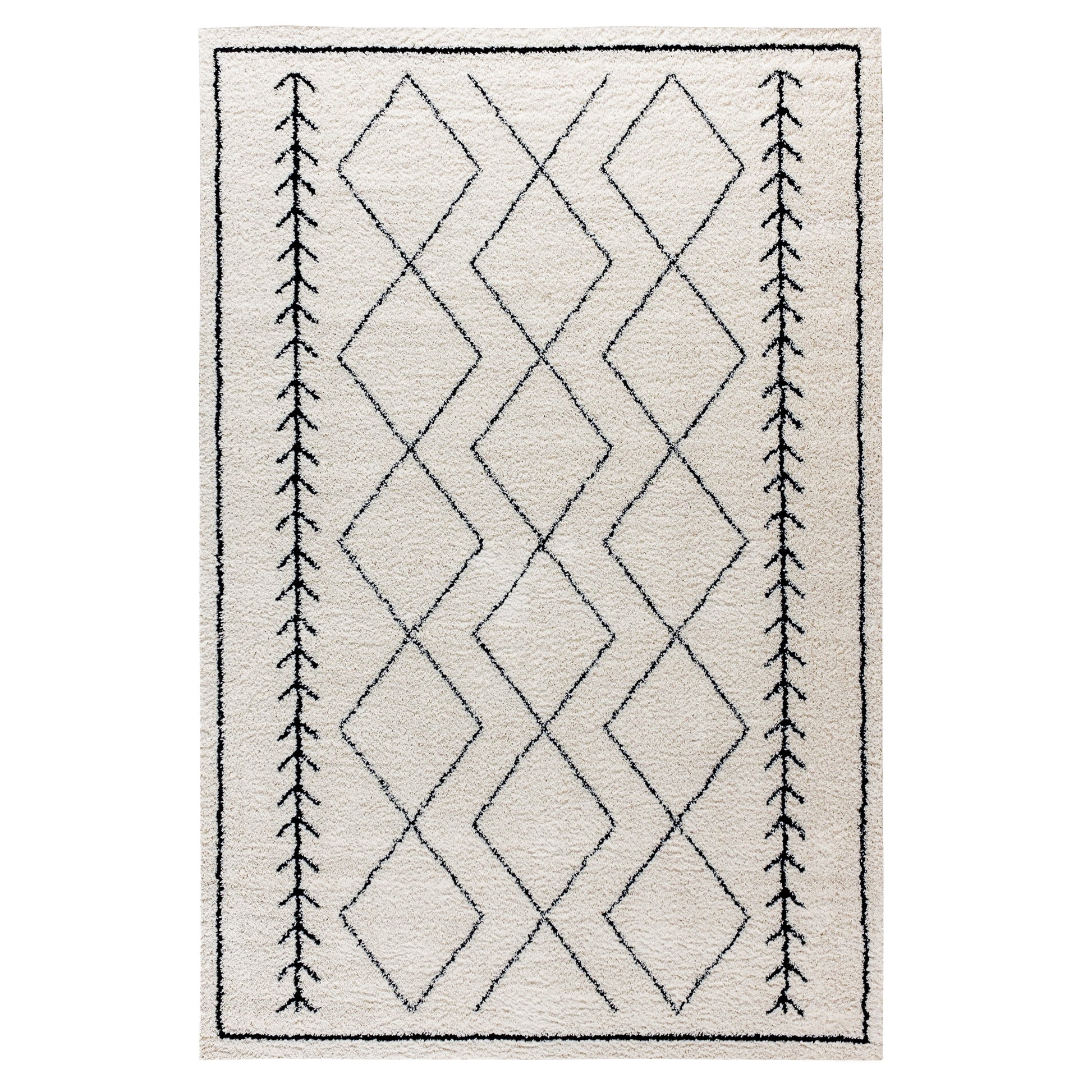 Flash Furniture Rectangular Bohemian Ivory Area Rug, 5' x 7'