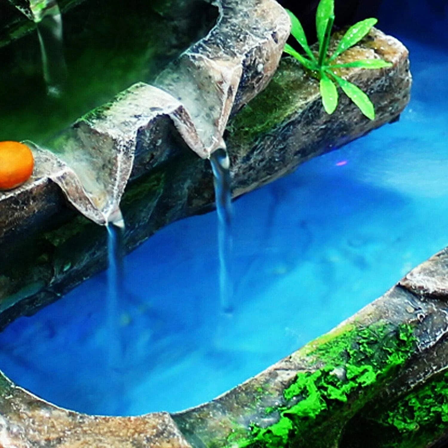 ANQIDI Indoor Water Fountain W/Led And Mist Resin Rockery Waterfall home decoration