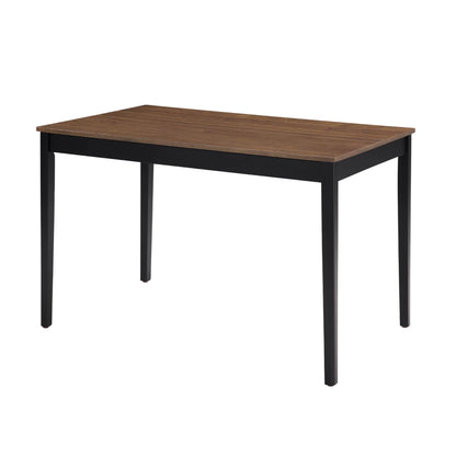 MAYEERTY Eco-Friendly Solid Wood Dining Set Sustainable Dining Table with Black Metal Accents for Home & Restaurant,Light Brown