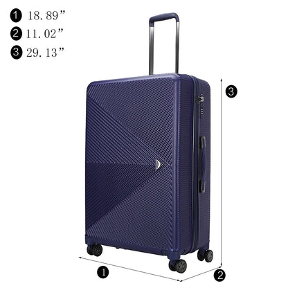 MKF Collection Felicity Travel Luggage 4 pcs set, Luxurious Lightweight Suitcase by Mia K - Rose Gold