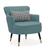 MoNiBloom Accent Chair, Modern Armchair with Wing Back and Cushion, Soft Padded Single Sofa for Living Room/Home Office/Bedroom, White