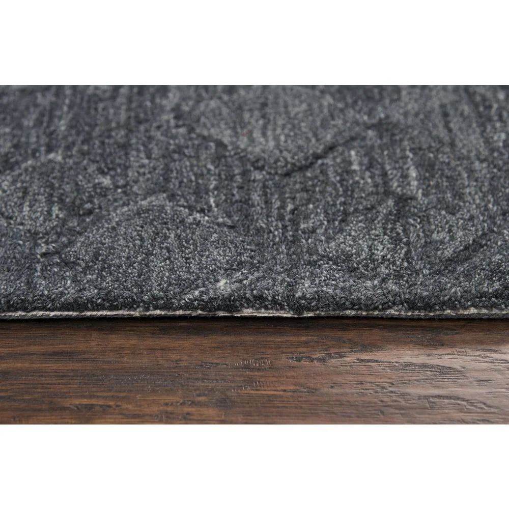 Alora Decor Emerson 5' x 8' Diamond Dk. Grey/Gray/Rust/Blue Hand-Tufted Area Rug