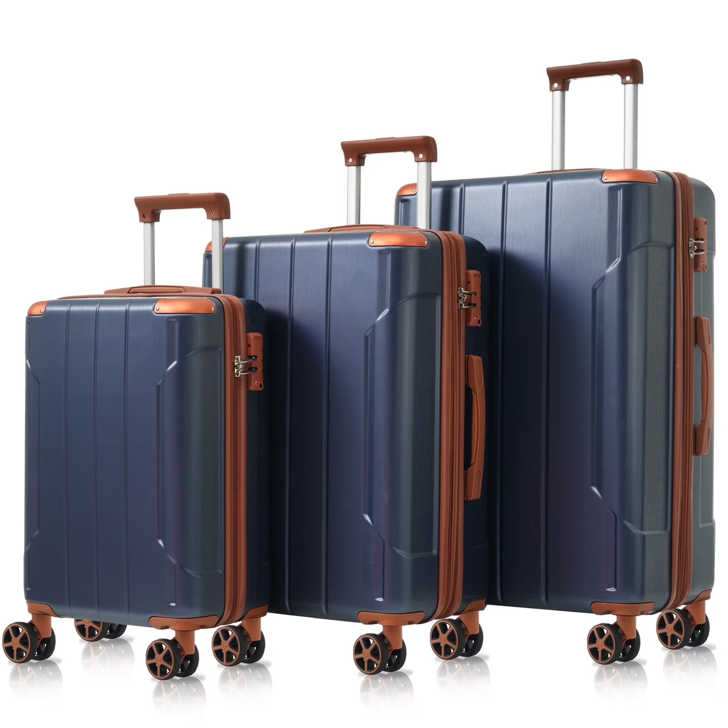 Luggage Sets 3 Piece, Expandable Hard shell ABS Suitcases with Double Spinner, Travel luggage Set
