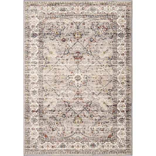 Simply Southern Cottage Academy By Orian 8' X 10' Grey Floral Area Rug