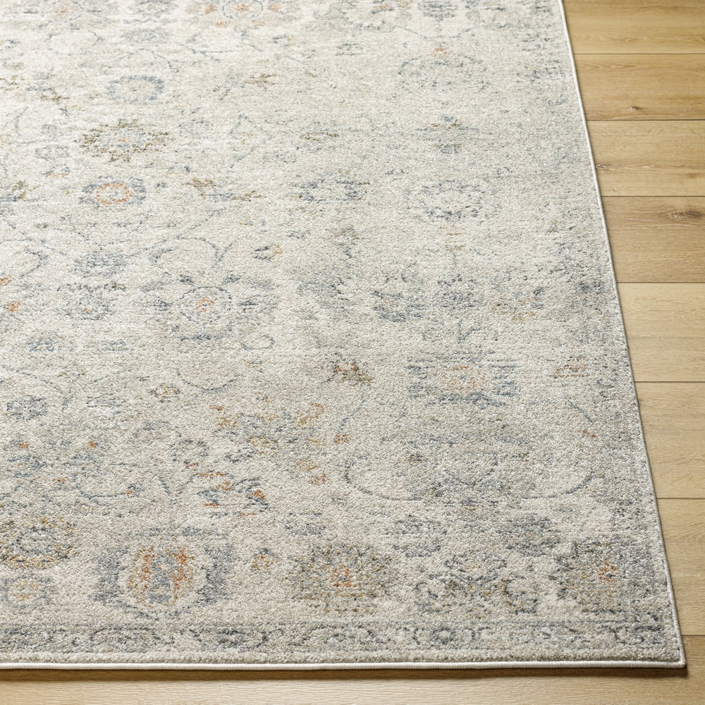 Livabliss Alpharetta Vintage Floral Area Rug,5'3" x 7',Cream/Gray