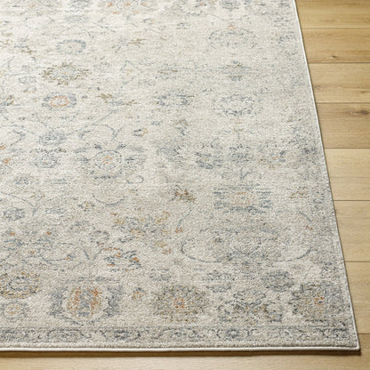 Livabliss Alpharetta Vintage Floral Area Rug,5'3" x 7',Cream/Gray