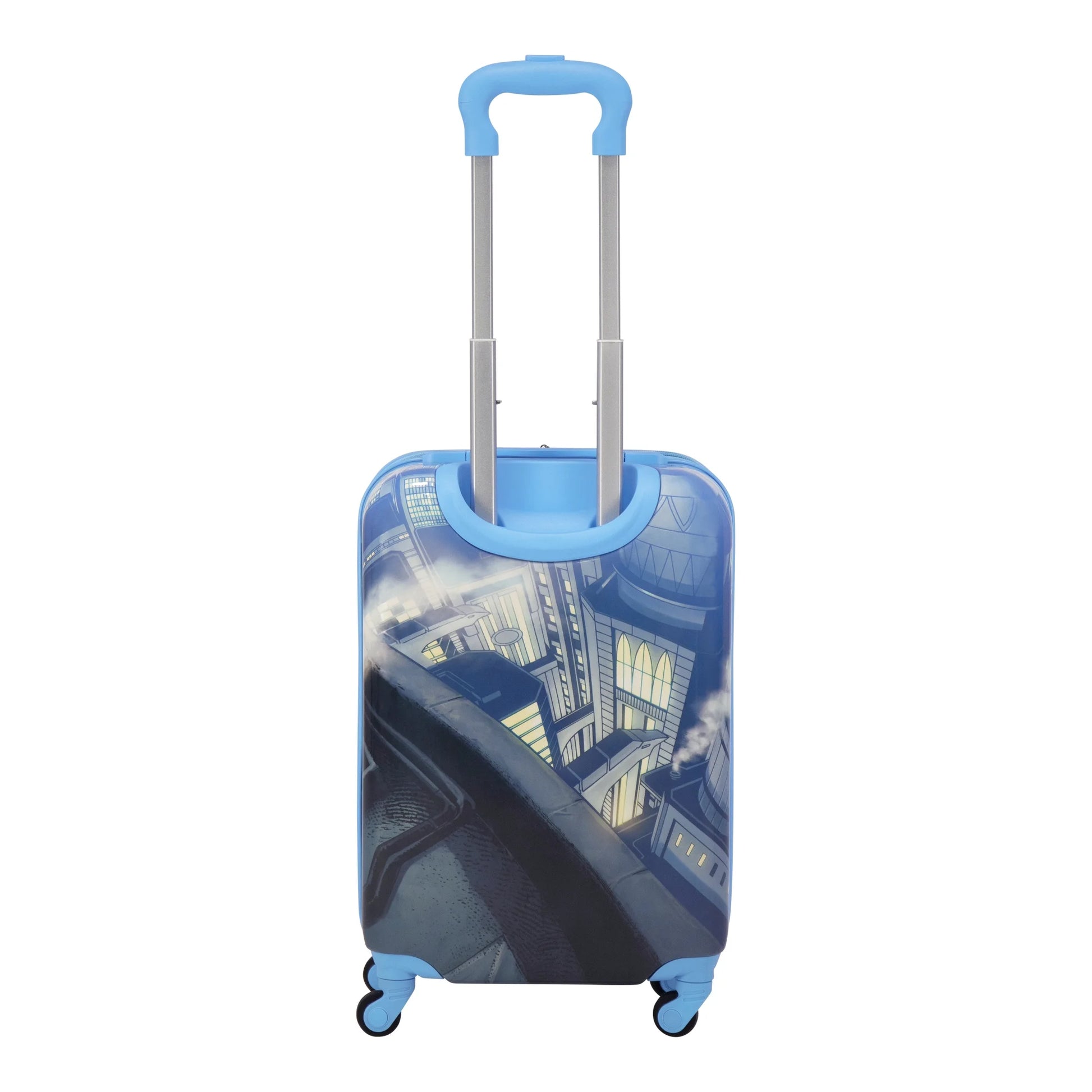 DC Comics Batman 21 Inch Kids Rolling Luggage, Hardshell Carry On Suitcase with Wheels, Blue