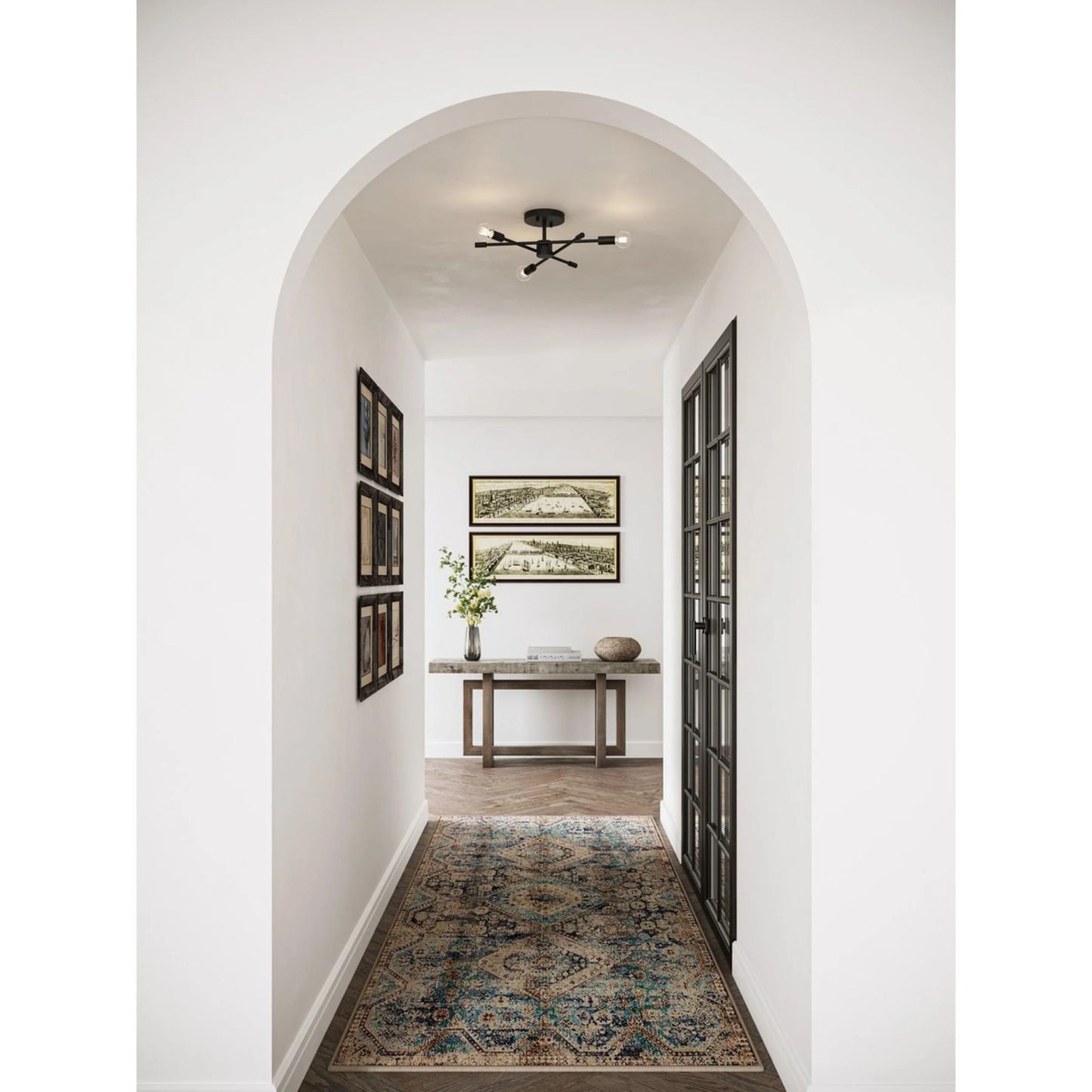 Avec Merrit Collection 3-Light Brushed Gold Contemporary Chandelier with Clear Glass Globe Shades