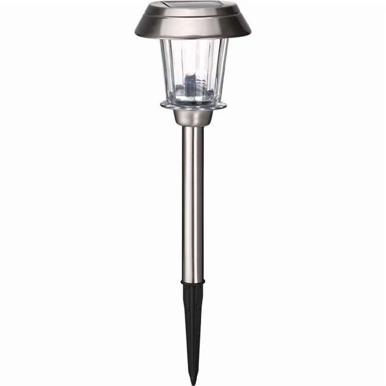Living Accents 3010843 0.2 watt Silver Solar Powered LED Pathway Light, Pack of 12