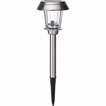 Living Accents 3010843 0.2 watt Silver Solar Powered LED Pathway Light, Pack of 12