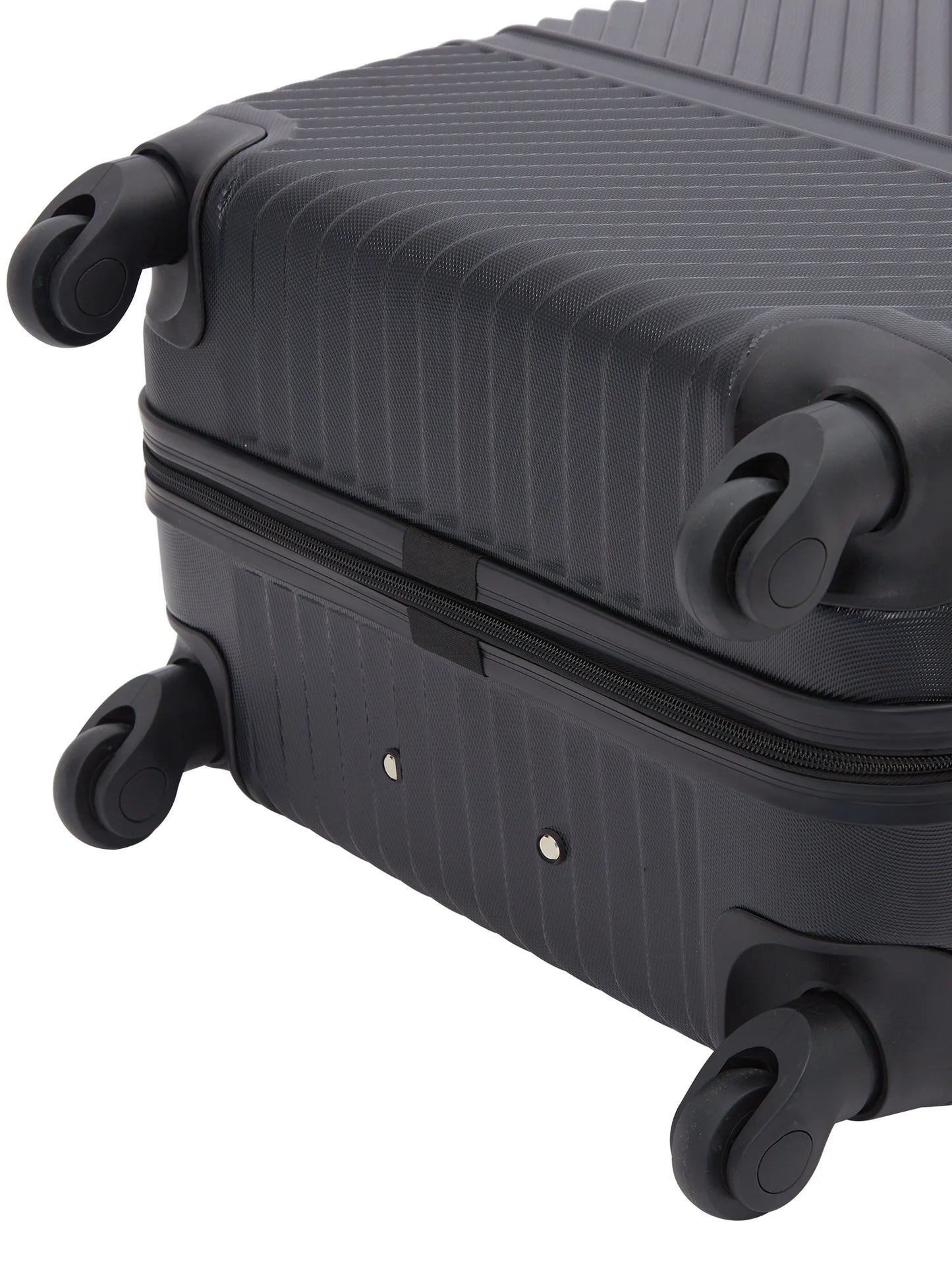 Wrangler 4 Pc Hardside Spinner Luggage Set with 20" & 25" Suitcases and Packing Cubes, Black