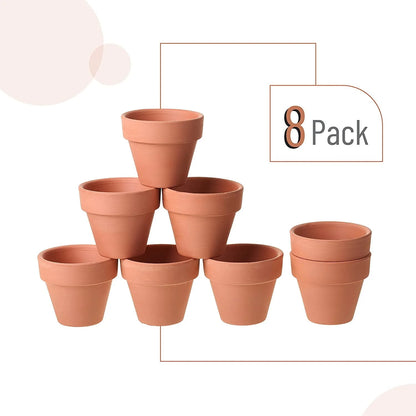 Mr. Pen- Mini Terracotta Clay Pots, 1.7", 8 pcs, Clay Pots for Plants