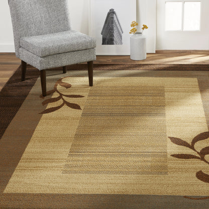 Home Dynamix Royalty Clover Contemporary Geometric Border Area Rug, Brown/Blue, 9'2"x12'6"