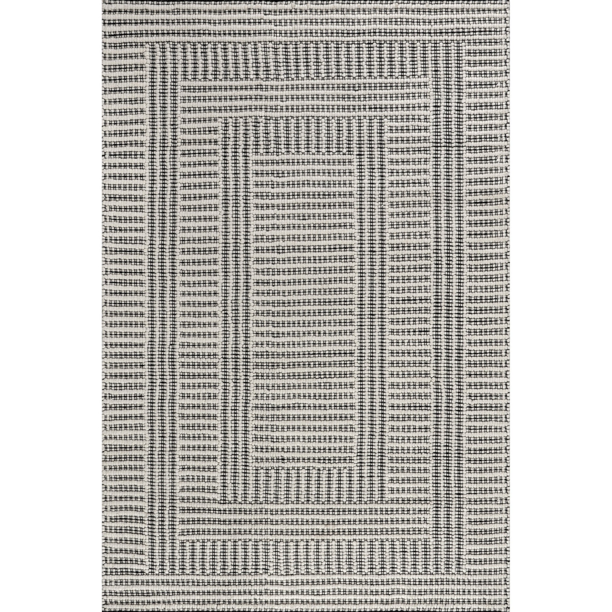 Rugs USA Devon Wool Blend Area Rug, 5' x 8', Devon Ivory