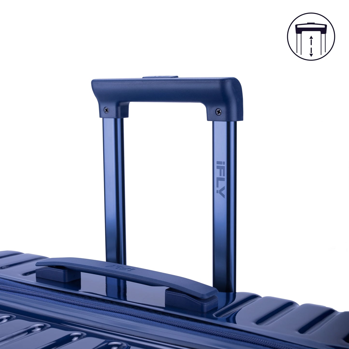 iFLY Odyssey 20" Hardside Carry-on Luggage with Front Opening Pocket, Navy