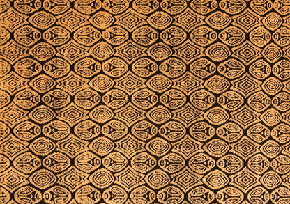 Ahgly Company Indoor Rectangle Abstract Orange Modern Area Rugs, 2' x 3'