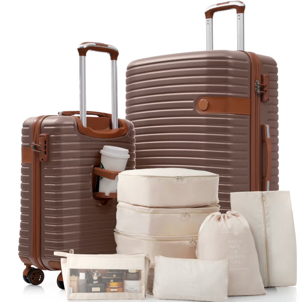 Hardshell Luggage Set with TSA Lock, 360° Spinner Wheels, Lightweight Durable Travel Suitcases