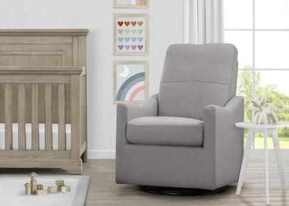 Delta Children Kenwood Slim Nursery Glider Swivel Rocker Chair. French Grey