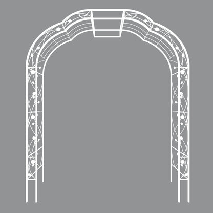 Holaki Metal Garden Arch, 6.2FT Wide x 8.2FT High, Heavy-Duty Arbor Trellis for Climbing Plants, Outdoor Decorative Arch for Garden, Wedding & Events