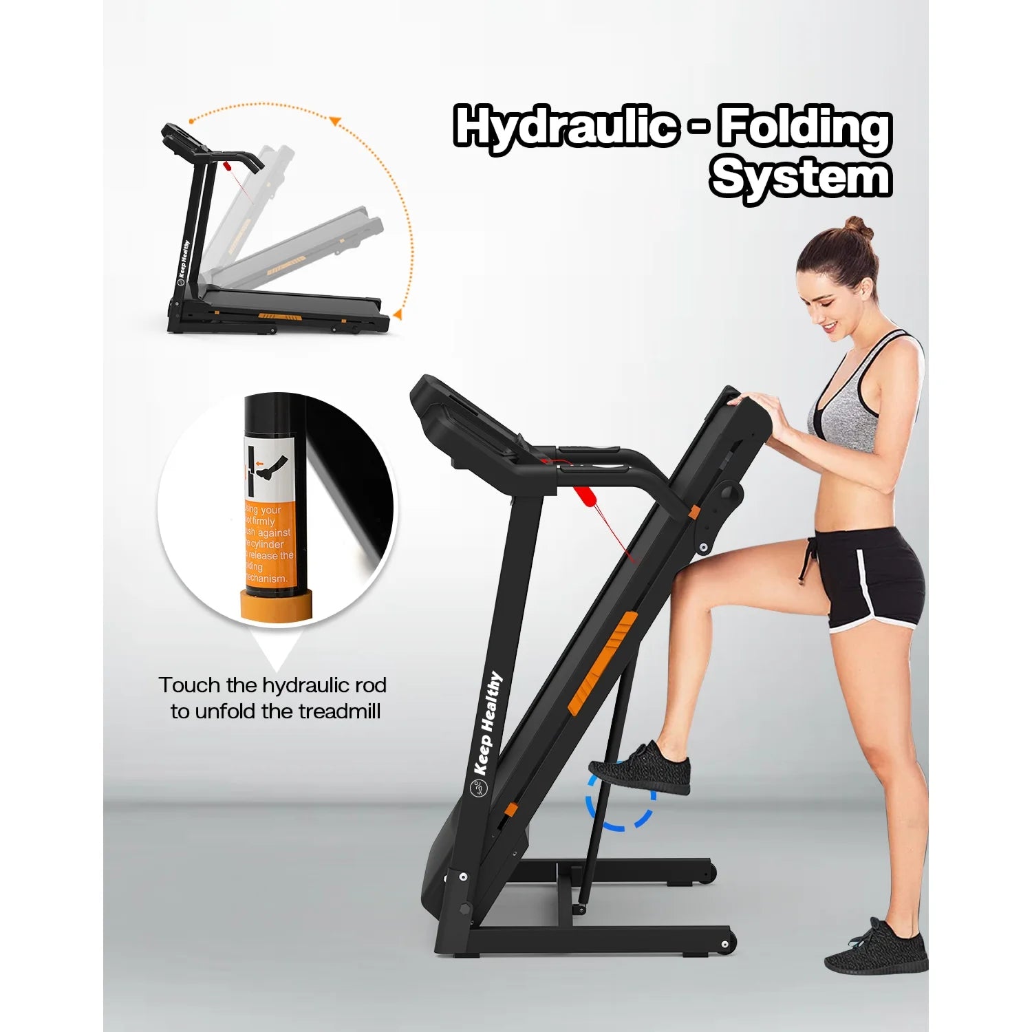 3.5HP 330 LBS Weight Foldable Electric Running Walking Machine with Bluetooth/APP for Home, Fitness Jogging Exercise, Easy Installation and Space Saver for Home Office Gym