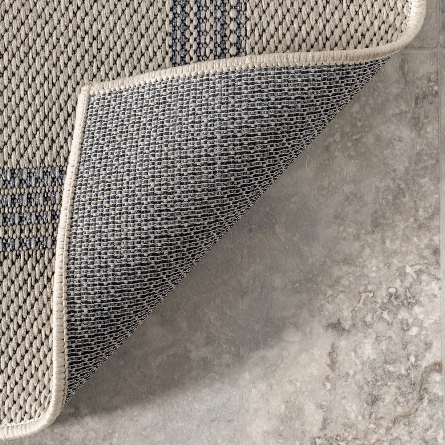 nuLOOM Antonella Bordered Solid Indoor/Outdoor Area Rug, 8' x 10', Beige