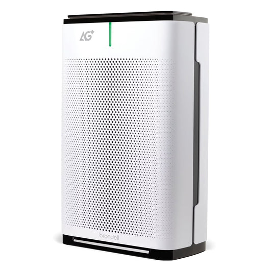 Brondell P700BB-W Pro Air Purifier Clean Air Filter With Aurabeat AG+ Technology for Bedroom, Home Office, Reduces Odor from Smoke and Pets, Includes Filters, 1655 Square Feet, White