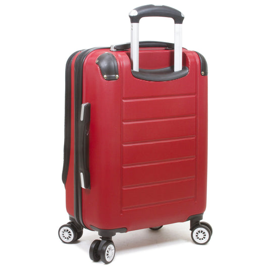 Dejuno Compact Hardside 20-inch Carry-on Luggage with Laptop Pocket - Red