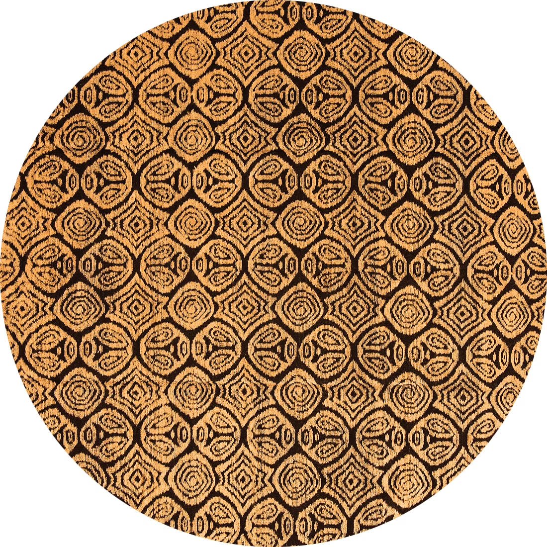 Ahgly Company Indoor Rectangle Abstract Orange Modern Area Rugs, 2' x 3'