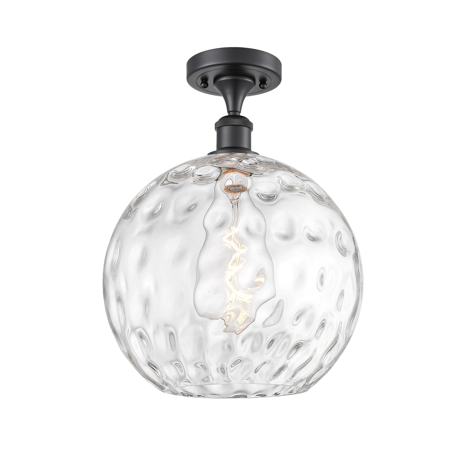 Innovations Lighting 516-1C-17-12 Athens Semi-Flush Athens 12" Wide Semi-Flush Globe