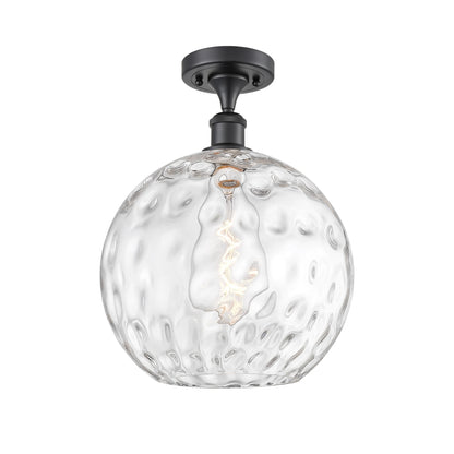 Innovations Lighting 516-1C-17-12 Athens Semi-Flush Athens 12" Wide Semi-Flush Globe