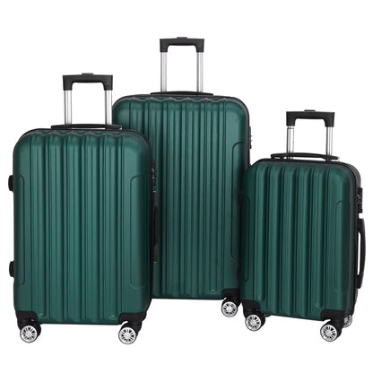 3-in-1 Multifunctional Large Capacity Traveling Storage Suitcase, Luggage Set ABS Suitcase 3 Piece Set with TSA Lock Spinner Wheels 20" 24" 28", 3-in-1 Orange Luggage